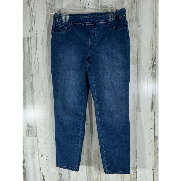 Chicos Jeans Size 0.5 (31x26.5) Perfect Stretch Girlfriend Slim Leg Ankle Pullon - Picture 1 of 8
